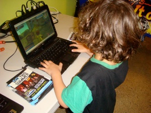 Dylan (5 yrs. old) really got into FusionFall!